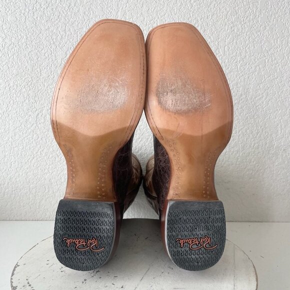 Rod Patrick Mens Cowboy Boots 13.5AAA Antique Mocha Bison Brown Western Blunt - Picture 9 of 12